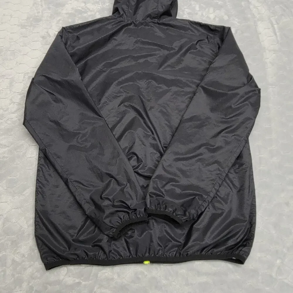 Adidas Reversible Windbreaker Jacket Black Zebra Print Neon Green Zip Mens M L